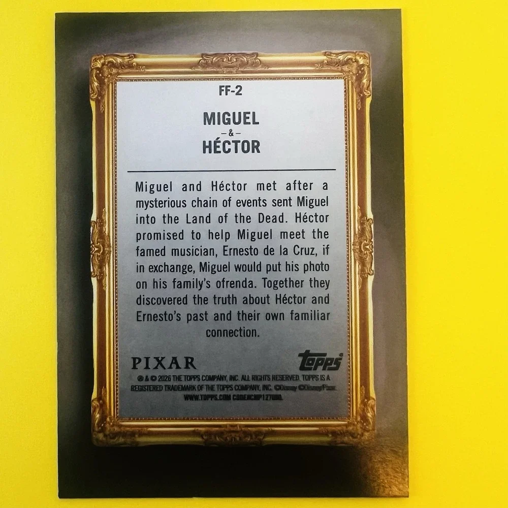 2026 Topps Disney Neon Family First Miguel &‎ Héctor FF-2